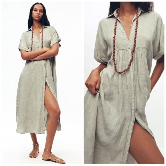 Zara Dresses & Skirts - ZARA 100% LINEN DRESS